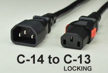 C-14 to Locking C-13 Power Cords