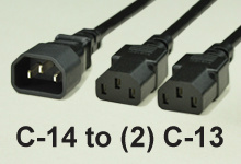 C-14 to (2) C-13 Y-Type Cord Sets