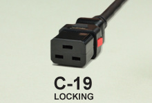 Locking C-19 Power Supply Cords