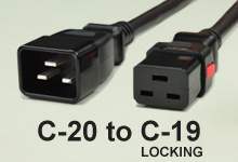 C-20 to Locking C-19 Power Cords